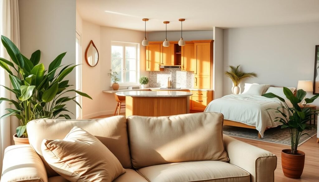 גוונים טבעיים מרגיעים בחללים שונים בבית